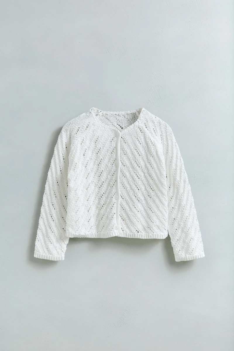 TEXTURED KNIT CARDIGAN