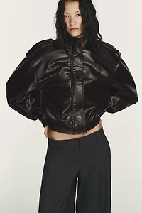 LOW-RISE PINSTRIPE PANTS