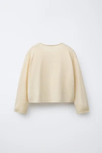 GILET EN MAILLE FLUIDE AVEC SOIE