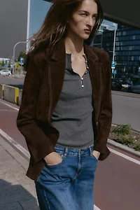 BLAZER 100 % CUIR DROIT