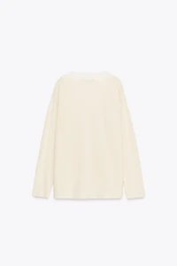 PULL EN MAILLE DENTELLE AVEC LAINE