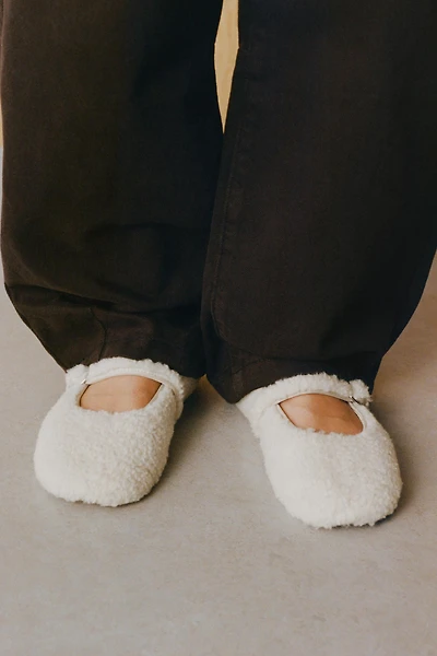 SHEARLING BALLET FLATS