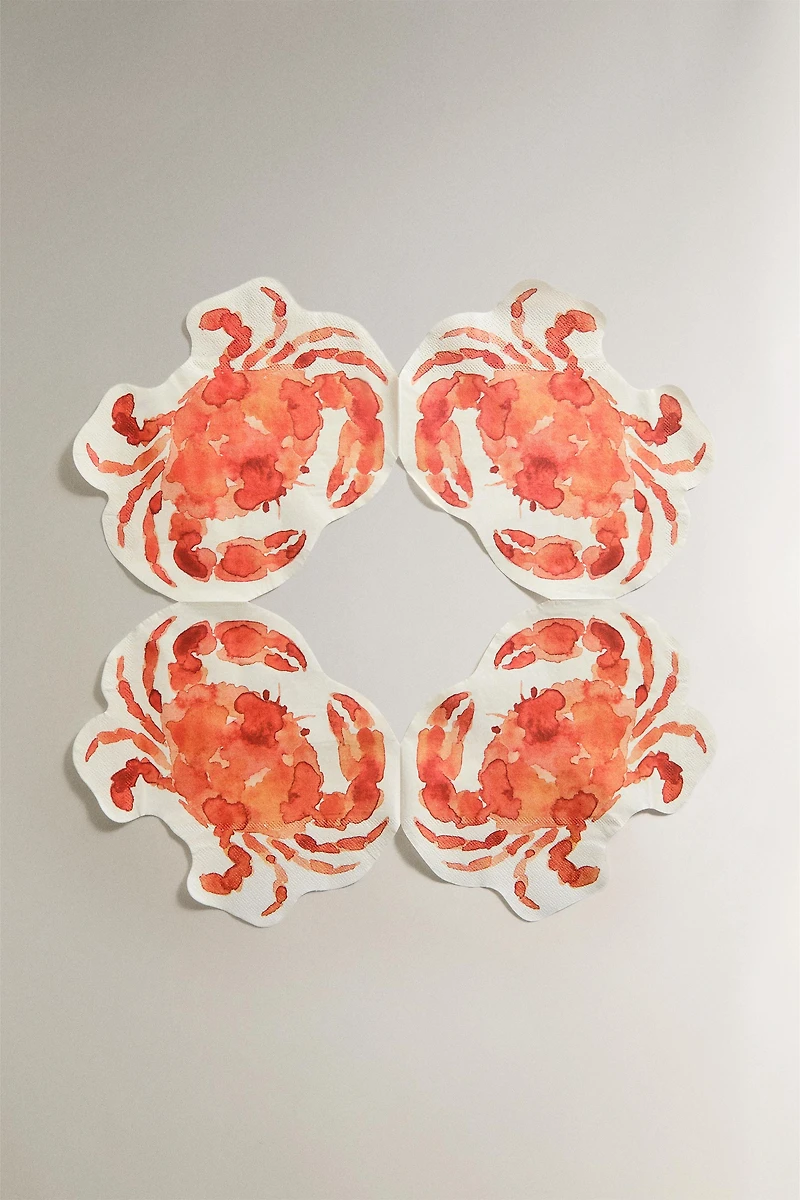 CRAB PAPER NAPKINS (PACK OF 20)