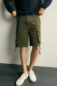 BERMUDA CARGO REGULAR FIT AVEC PASSANTS