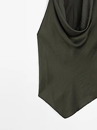 Draped halter top