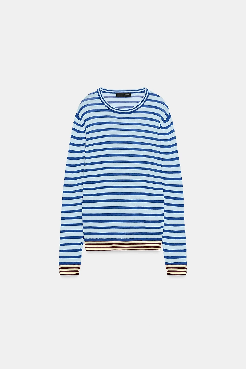 STRIPED KNIT JUMPER