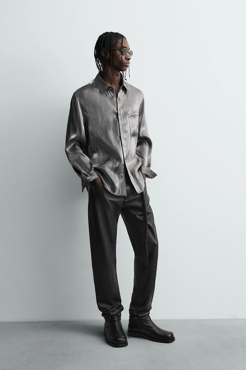 PANTALON SLIM EN CUIR