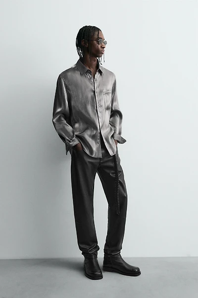 PANTALON SLIM EN CUIR