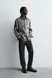 PANTALON SLIM EN CUIR