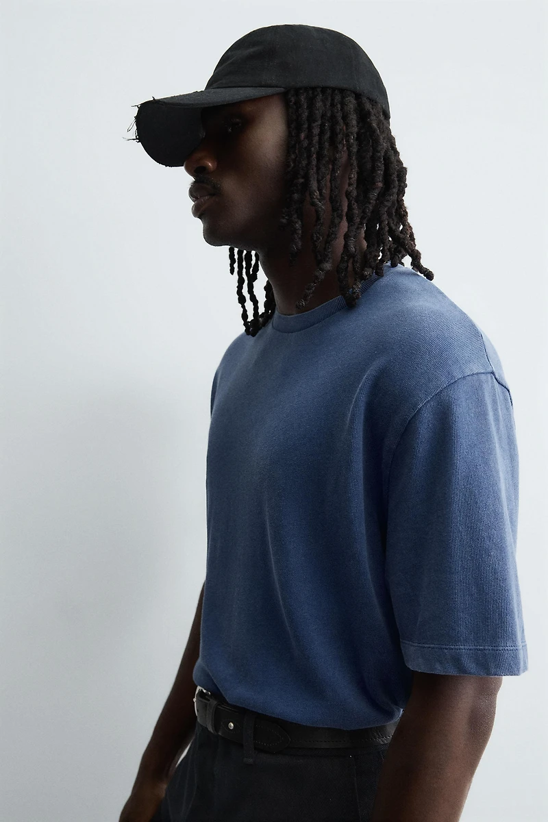 T-SHIRT EN MAILLE COUPE BOXY