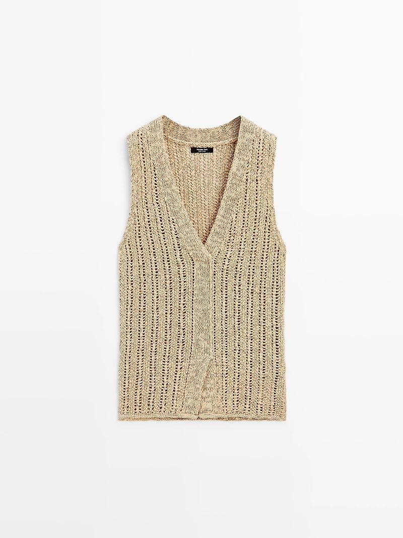 Cutwork vest