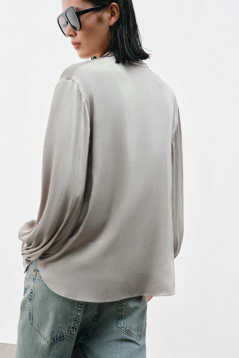 ZW COLLECTION TIED NECKLINE BLOUSE