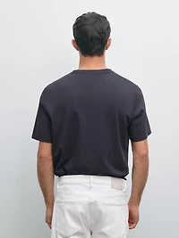Short sleeve cotton blend T-shirt