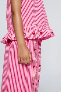 STRIPED EMBROIDERED PANTS SISSEL EDELBO X ZARA KIDS