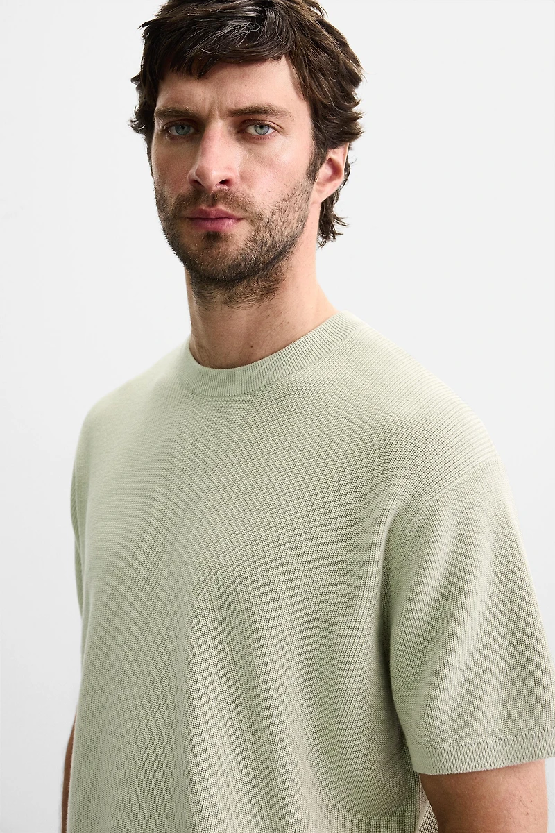 PURL KNIT T-SHIRT