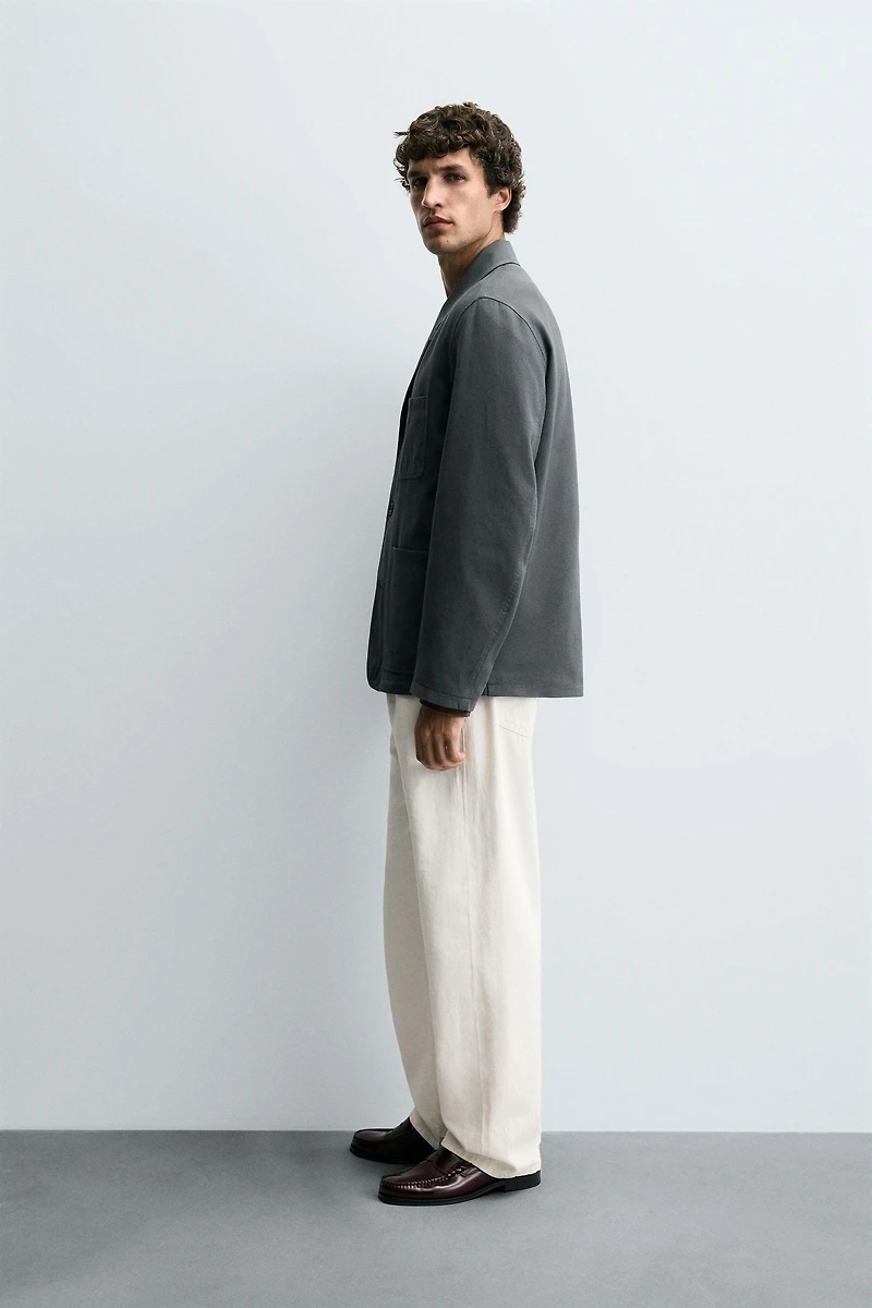 TEXTURED RELAXED FIT BLAZER