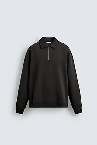 INTERLOCK ZIP POLO SWEATSHIRT