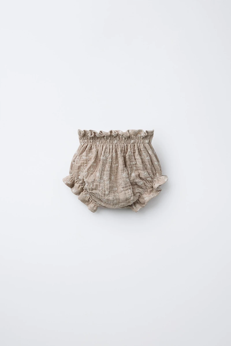 EMBROIDERED FLOWER BOTTOMS