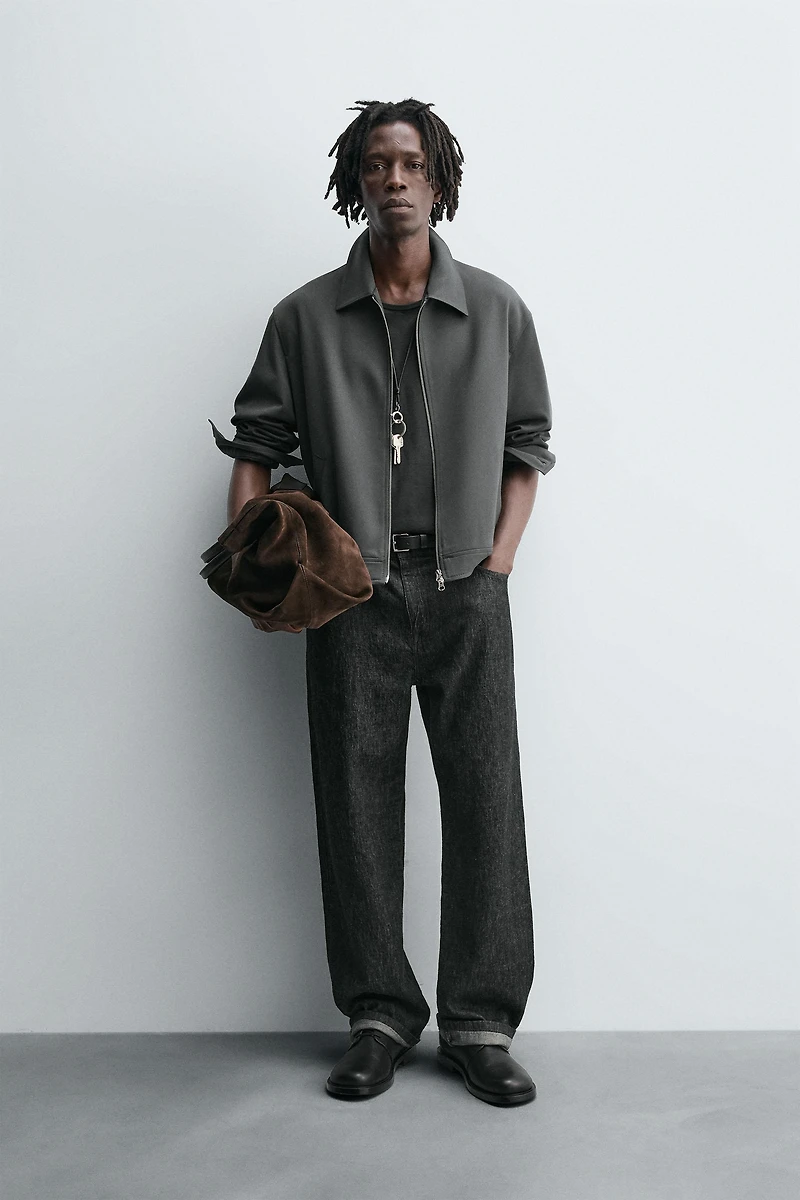 REGULAR FIT ZIP-UP OVERSHIRT