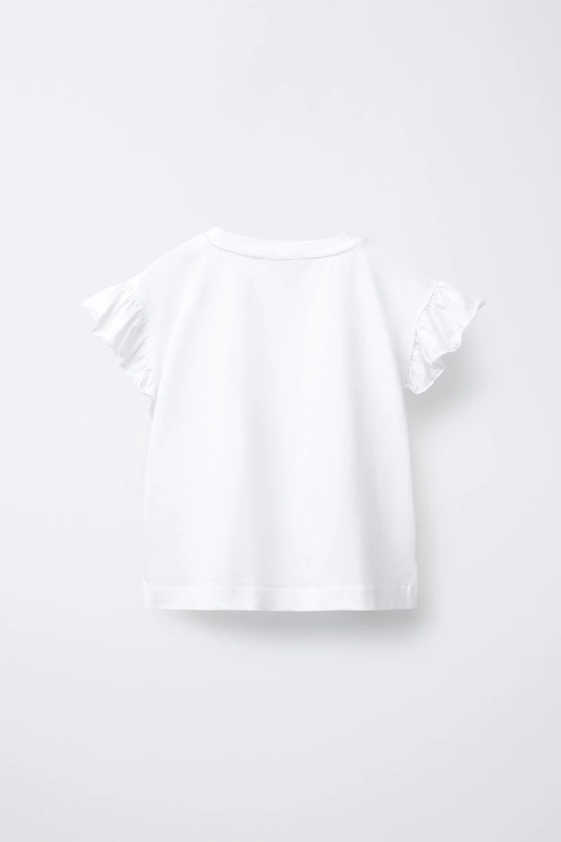 PLAIN RUFFLE T-SHIRT