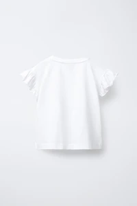 PLAIN RUFFLE T-SHIRT