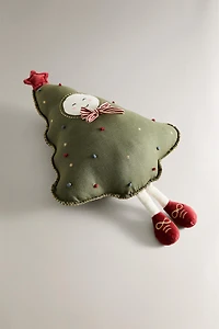 CHILDREN'S THROW PILLOW CHRISTMAS TREE