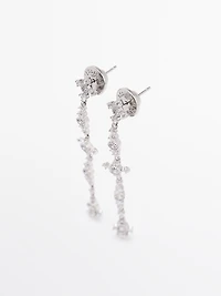 Rhinestone dangle earrings