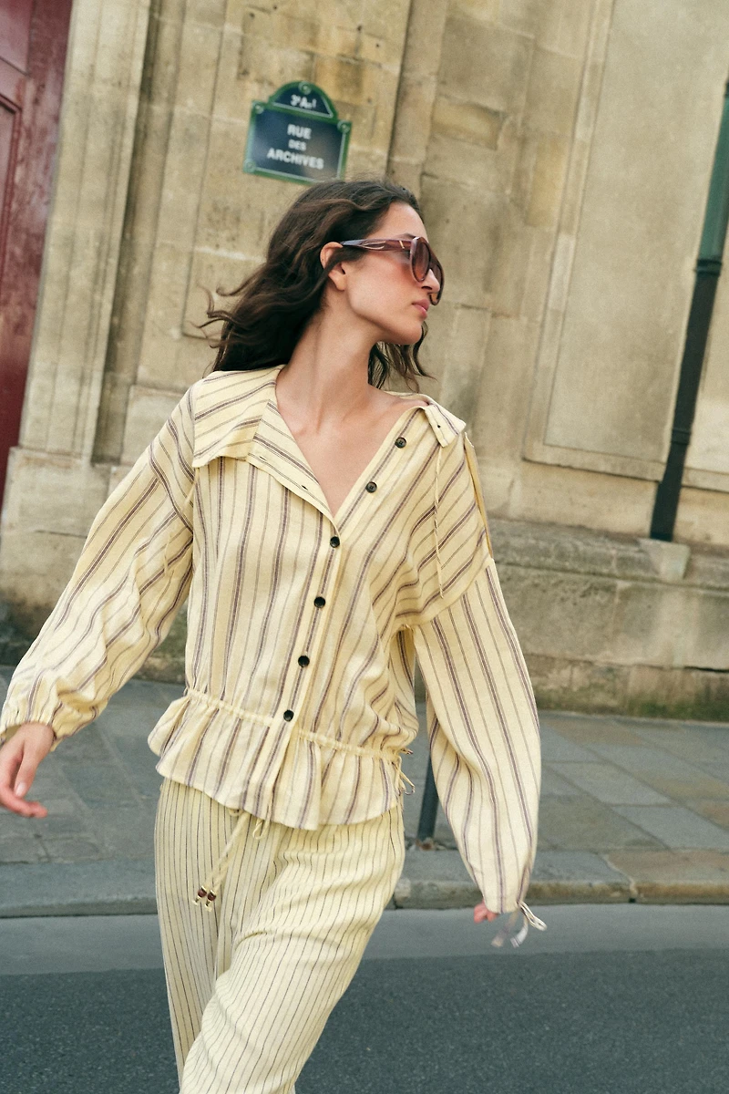 STRIPED LINEN JACKET