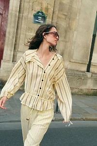 STRIPED LINEN JACKET