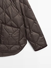 Veste matelassée déperlante détail velours côtelé