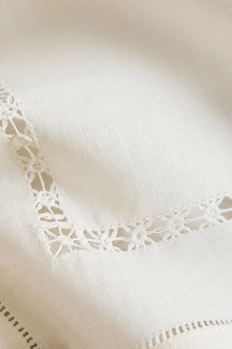 HEMSTITCHED LINEN NAPKIN PACK (PACK OF 2)