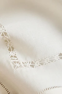 HEMSTITCHED LINEN NAPKIN PACK (PACK OF 2)