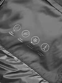 Water-repellent hooded puffer jacket