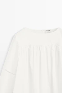 100% Cotton Puffed Sleeve Blouse - STUDIO