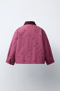 EMBROIDERED HEART CANVAS JACKET