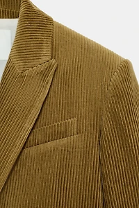 BLAZER OVERSIZE EN VELOURS CÔTELÉ ZW COLLECTION ÉDITION LIMITÉE