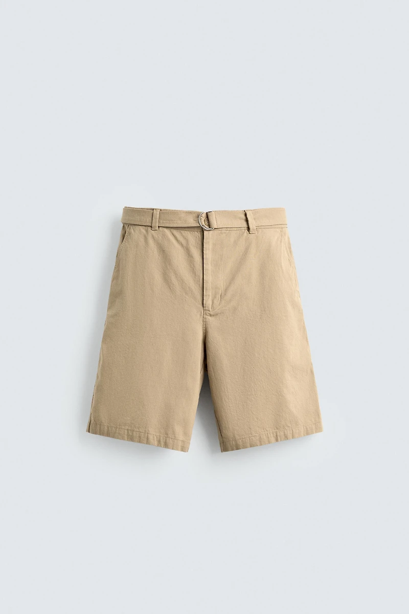 BELTED RELAXED FIT SHORTS