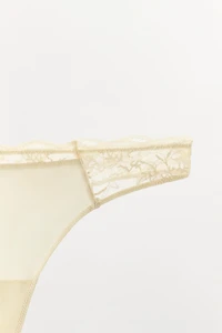 COMBINATION LACE THONG