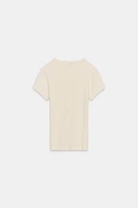 RIBBED SHORT SLEEVE T-SHIRT