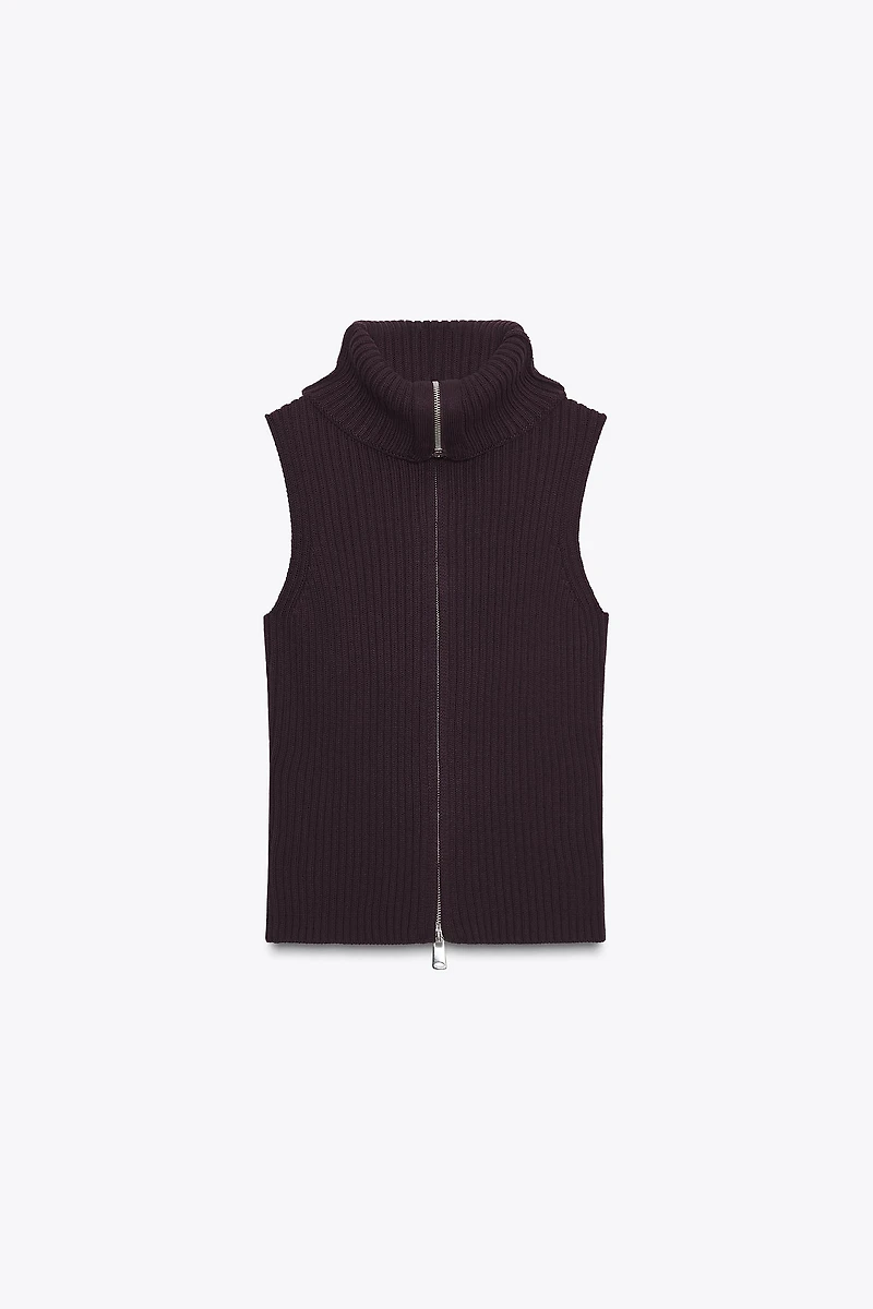 RIBBED KNIT VEST TOP