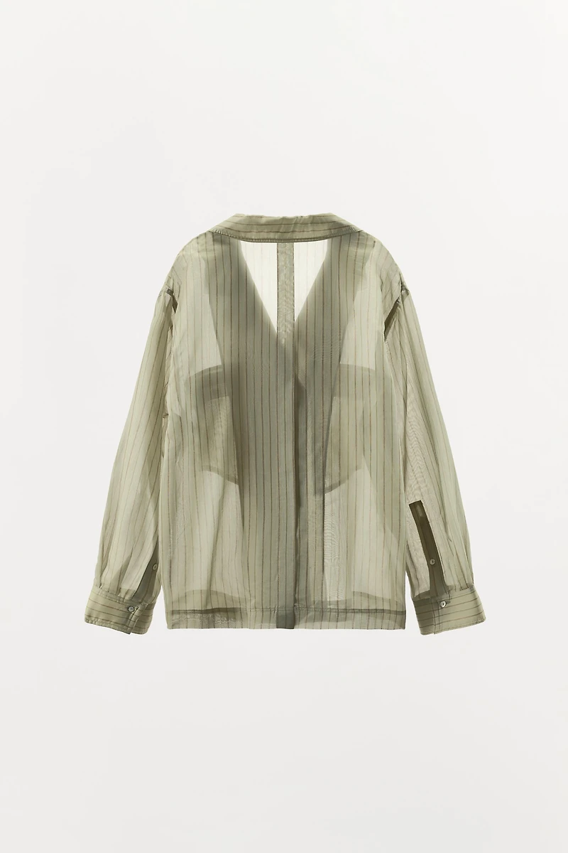 STRIPED SILK BLEND SHIRT