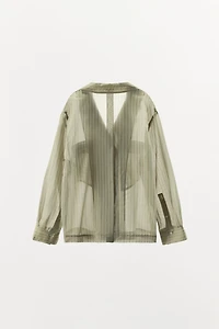 STRIPED SILK BLEND SHIRT