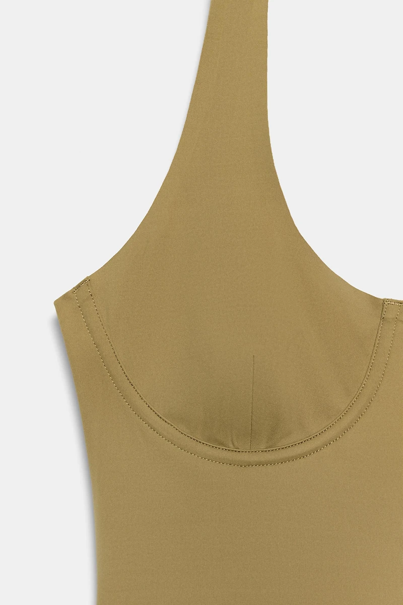 POLYAMIDE HALTER TOP