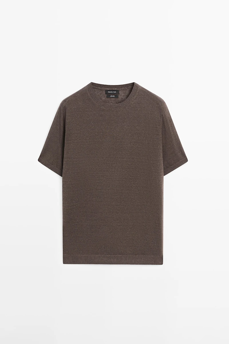 Lightweight 100% linen knit T-shirt