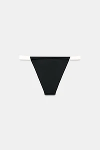 CONTRASTING CURTAIN BIKINI BOTTOMS