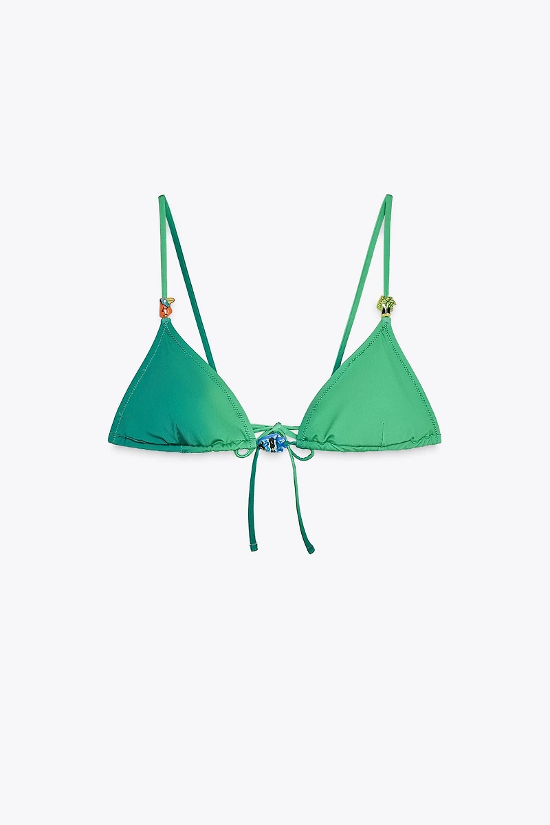 FISH TRIANGLE BIKINI TOP