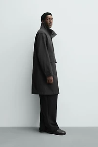 WAXED FINISH TRENCH COAT