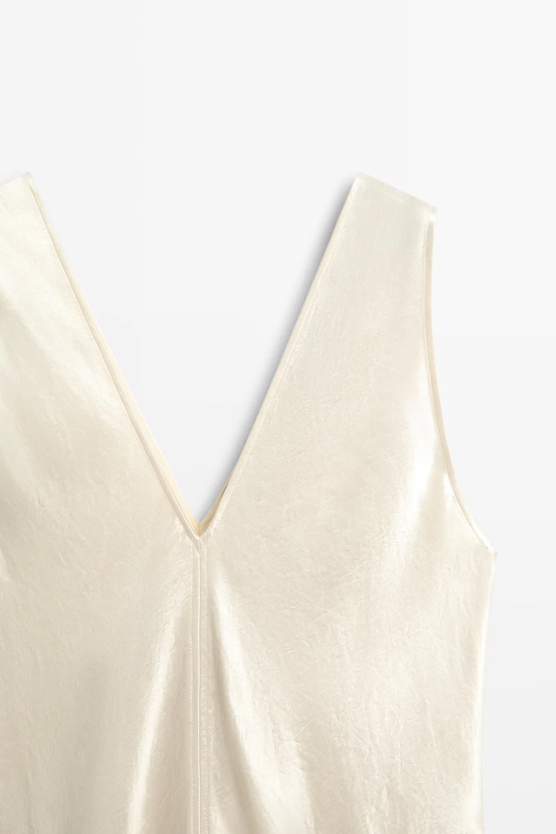 Satin flowing midi dress - STUDIO