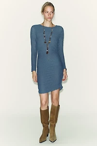 STRUCTURED DRAPED MINI DRESS