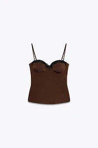 LACE BUSTIER TOP